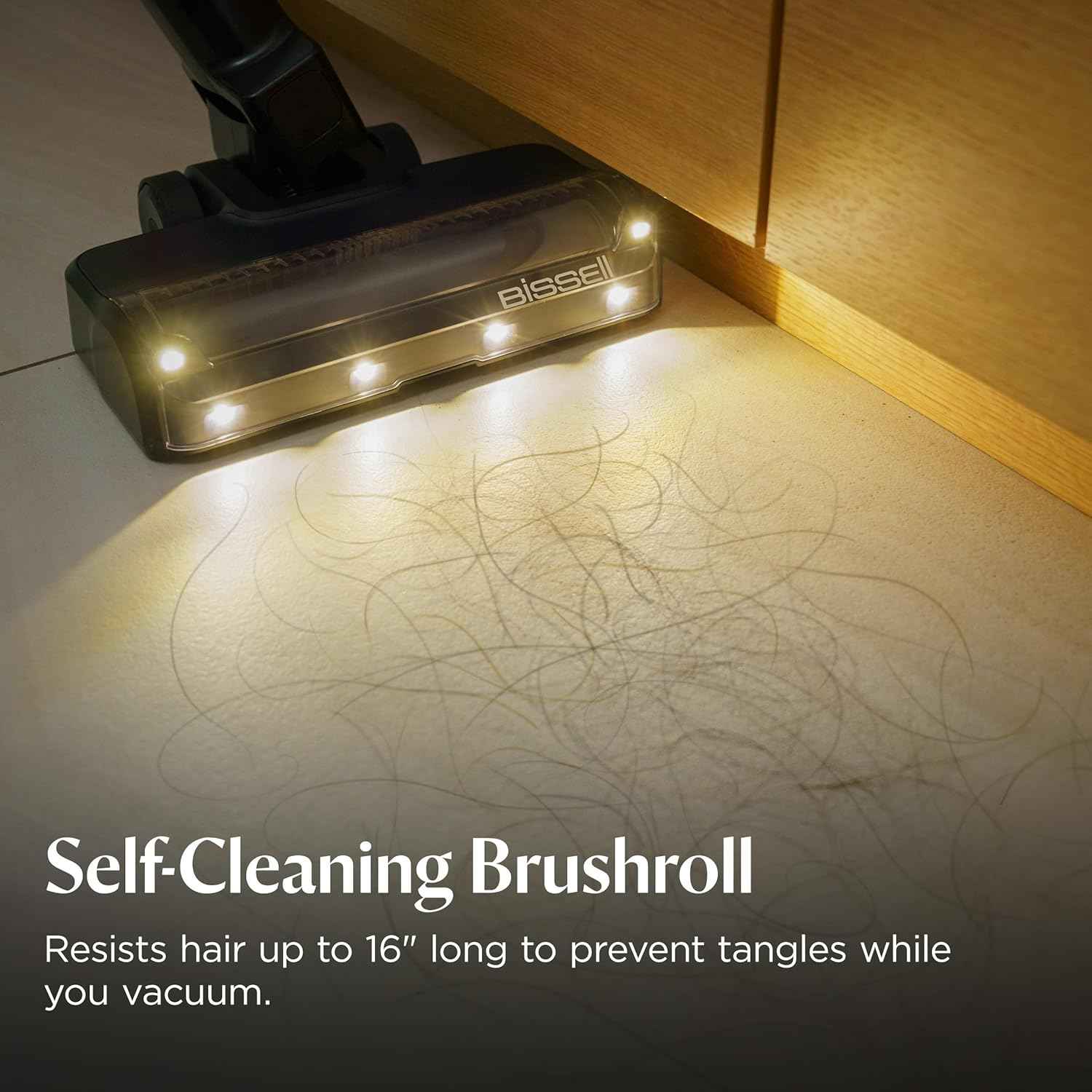 Bissell PowerClean FurGuard 280W Wireless Vacuum with Self-Cleaning Brush Roll, Powerful Suction, Removable Battery, Wall Mount, Upholstery Tool & Bright Headlights