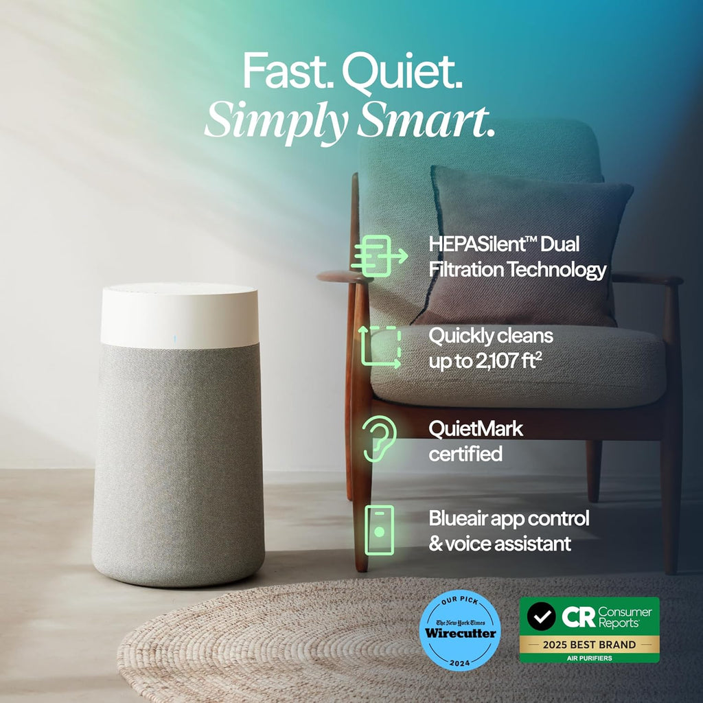 BLUEAIR Blue Pure 311i Max Smart Air Purifier for Medium Rooms up to 1,800 Sq Ft HEPASilent Air Cleaner for Pets Allergies Smoke & Dust WiFi Air Purifier with Auto Mode Quiet Air Purifier for Bedroom Yenka Supply