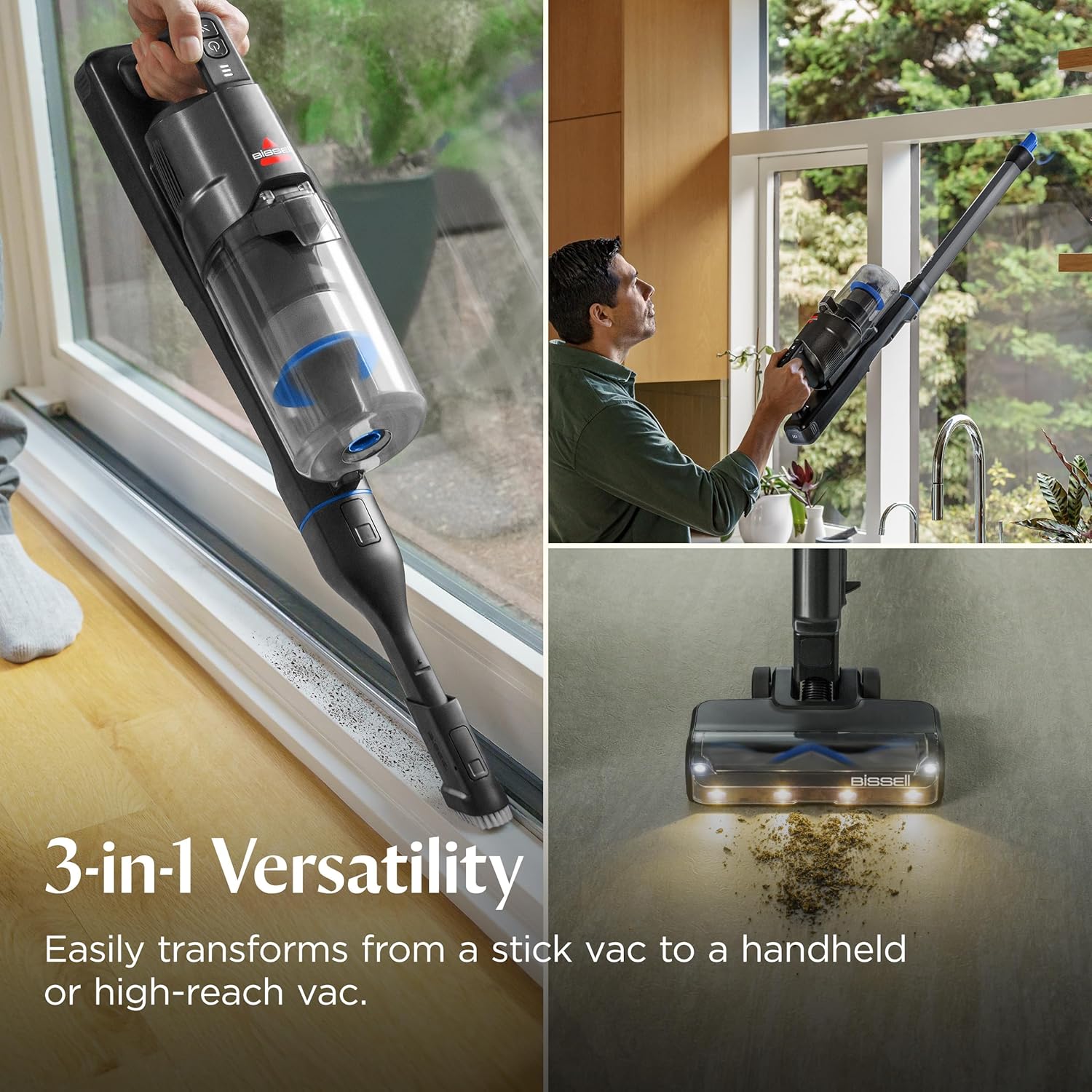 Bissell PowerClean FurGuard 280W Self-Standing Cordless Vacuum w/Self-Cleaning Brush Roll, Strong Suction, Removeable Battery, Wall Mount, Upholstery Tool & Bright Headlights Yenka Supply