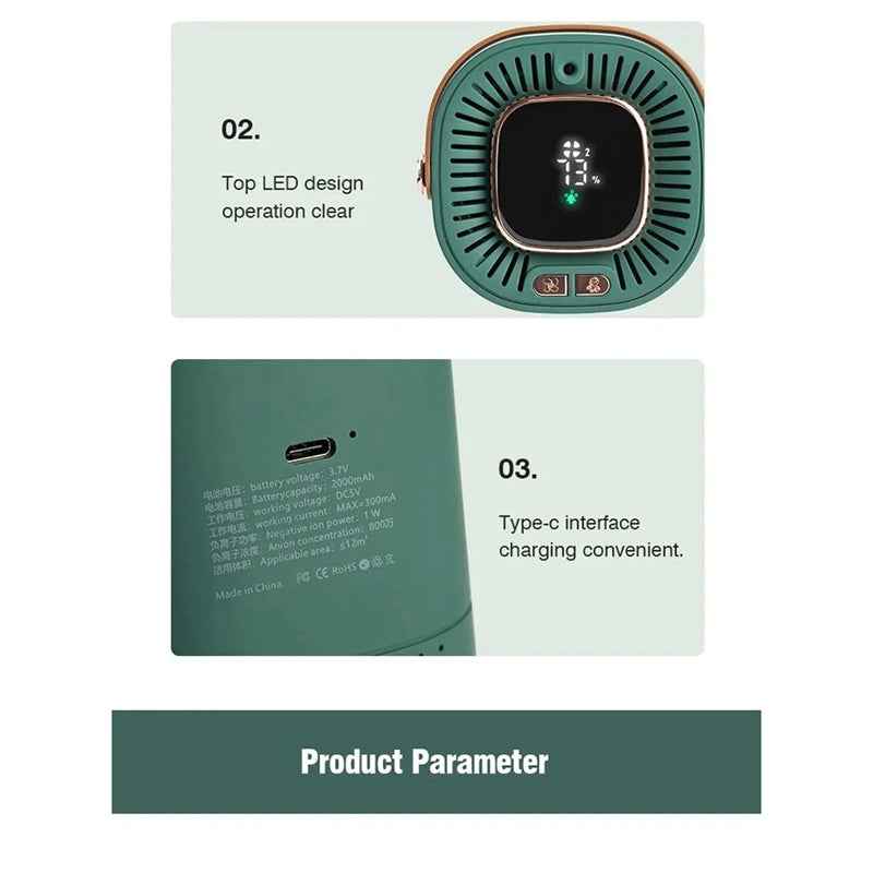 Air Purifier H13 Filter Freshener For Allergies